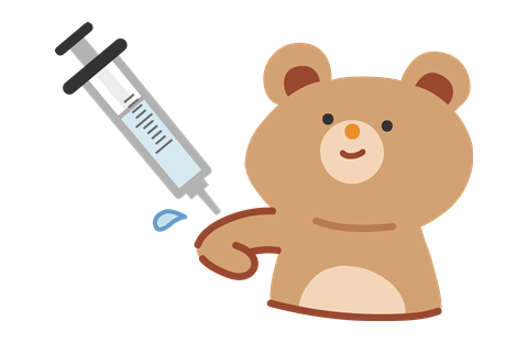 予防接種をするクマ イラスト